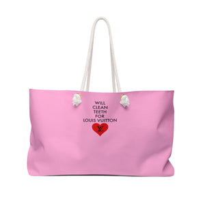 Will Clean Teeth For L Tooth Weekender Bag- Valentines Special