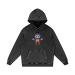 BattyBubu Snow Washed Loose Cotton Hoodie