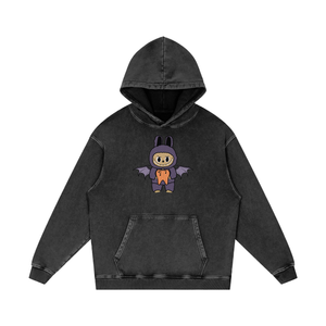 BattyBubu Snow Washed Loose Cotton Hoodie