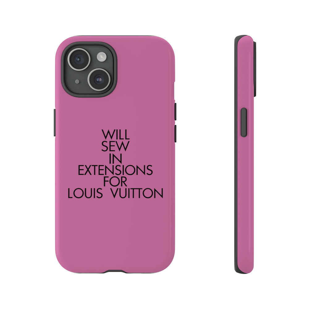 Will Sew In Extensions For L Tough Cell Phone Case- Pink