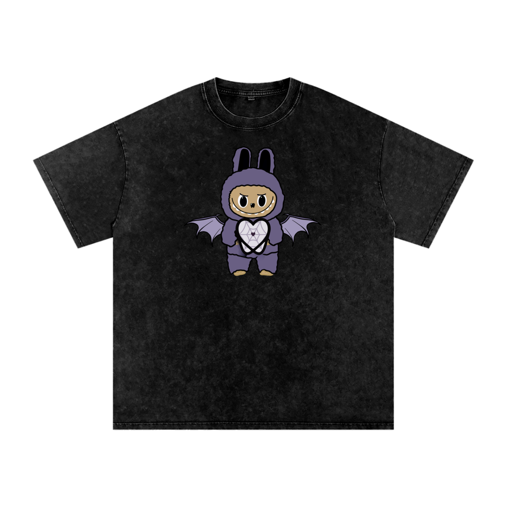 WebbyBubu Snow Washed Oversized Cotton T-Shirt