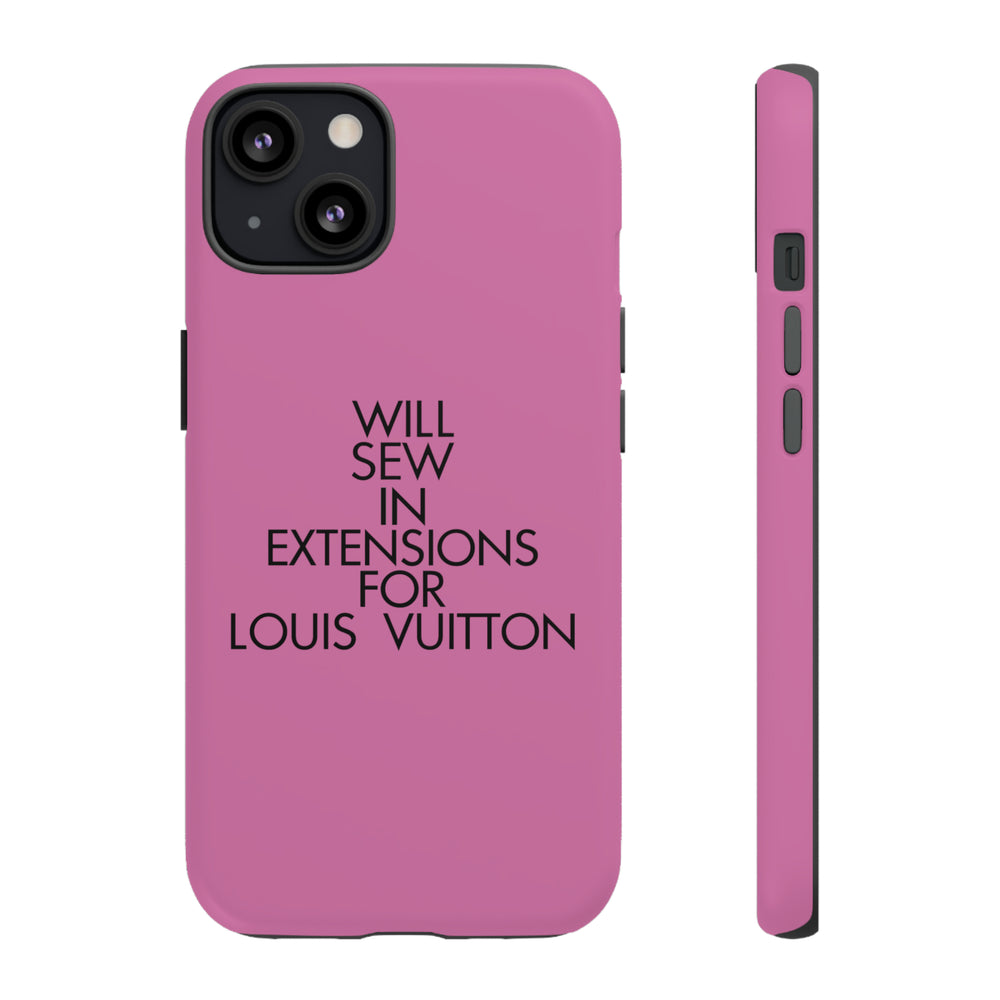 Will Sew In Extensions For L Tough Cell Phone Case- Pink