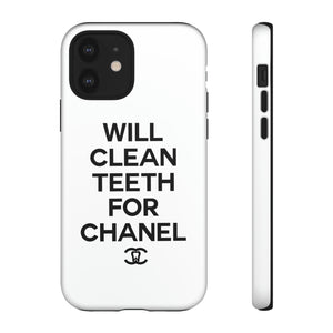 Will Clean Teeth For C Tough Cell Phone Case- White