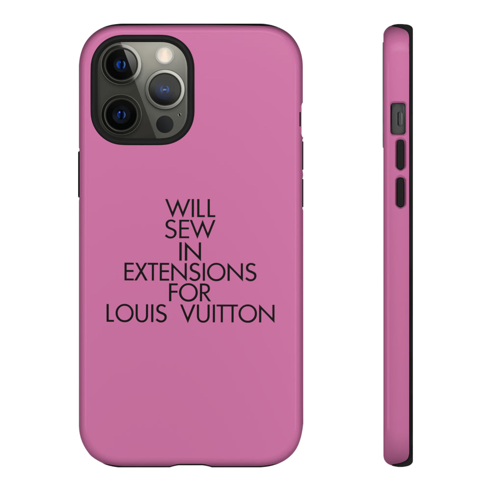 Will Sew In Extensions For L Tough Cell Phone Case- Pink