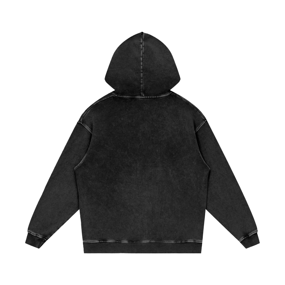 BattyBubu Snow Washed Loose Cotton Hoodie