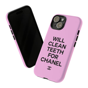 Will Clean Teeth For C Tough Cell Phone Case- Pink