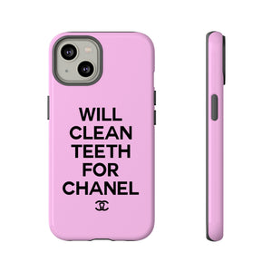 Will Clean Teeth For C Tough Cell Phone Case- Pink