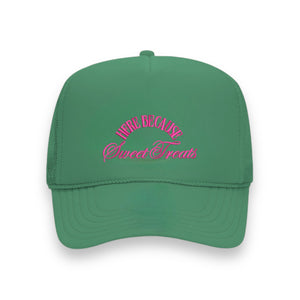 Here Because Sweet Treats - Embroidered Trucker Hat