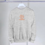 Will Clean Teeth For H Embroidered Heavyweight Sweatshirt- Ash Gray
