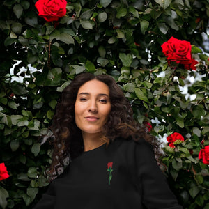 Tooth Rose Embroidered X🦷X🦷  Organic Raglan Sweatshirt