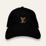L Tooth Black Dad Hat With Tan Embroidery