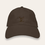 L Tooth Chocolate Dad Hat With Brown Embroidery