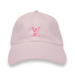 L Tooth Light Pink Dad Hat with Pink Embroidery