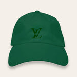 L Tooth Dark Green Dad Hat With Forest Green Embroidery