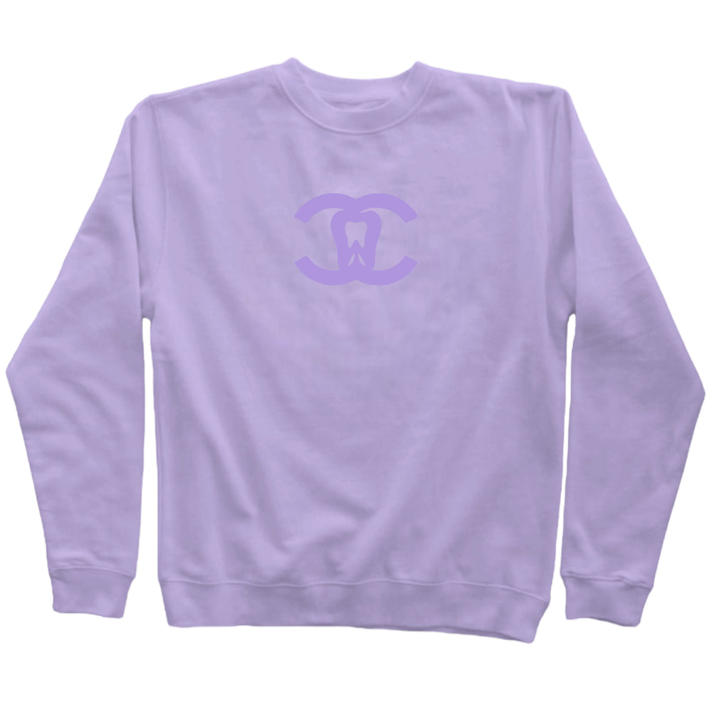 C Tooth Lavender Sweatshirt With Lavender Embroidery