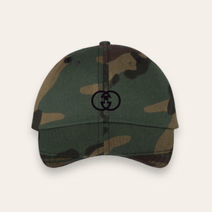 G Tooth Camo Bio-Washed Dad Hat With Black Embroidery