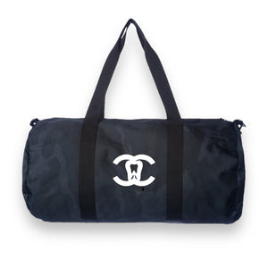 C Tooth Day Trip Duffle Black Camo With White Embroidery