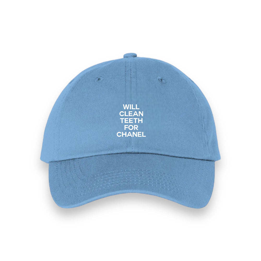 Will Clean Teeth For C Bio-Washed Embroidered Dad Hat- Multiple Colors