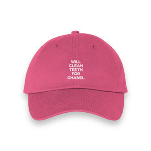 Will Clean Teeth For C Bio-Washed Embroidered Dad Hat- Multiple Colors