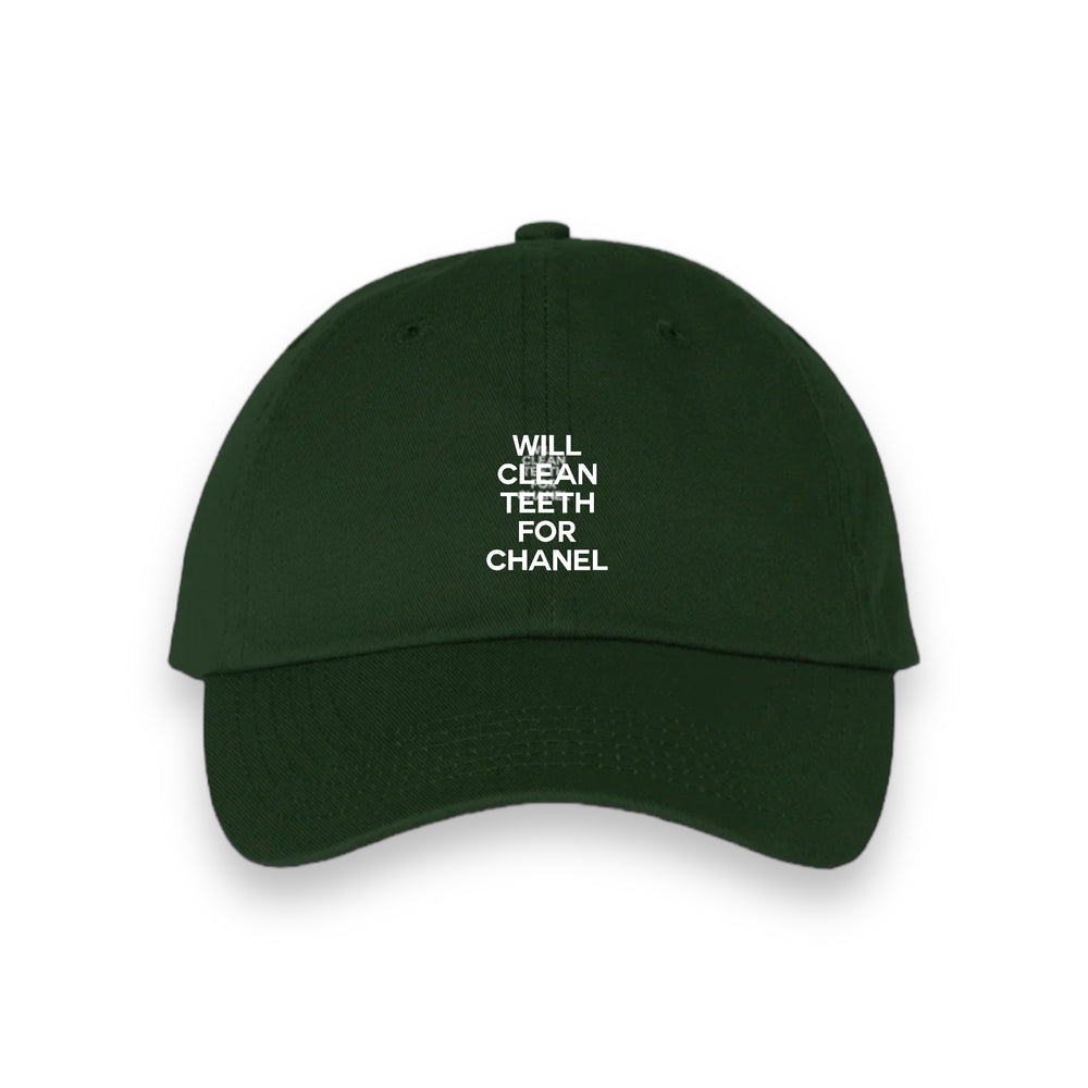 Will Clean Teeth For C Bio-Washed Embroidered Dad Hat- Multiple Colors