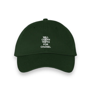 Will Clean Teeth For C Bio-Washed Embroidered Dad Hat- Multiple Colors