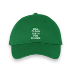 Will Clean Teeth For C Bio-Washed Dad Hat- Green