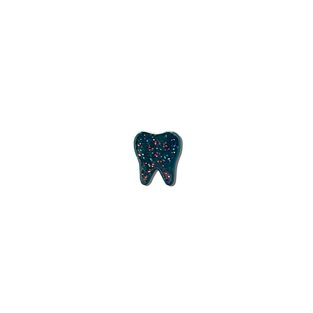 
            
                Load image into Gallery viewer, Black Glitter Mini Tooth Pin
            
        