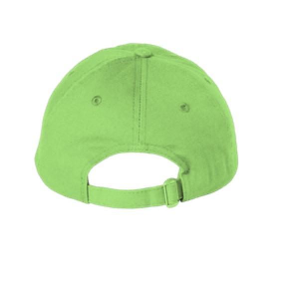 C Tooth Neon Green Bio-Washed Dad Hat With Lime Embroidery