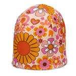 Toothy Retro Fall All-Over Print Beanie- Nude