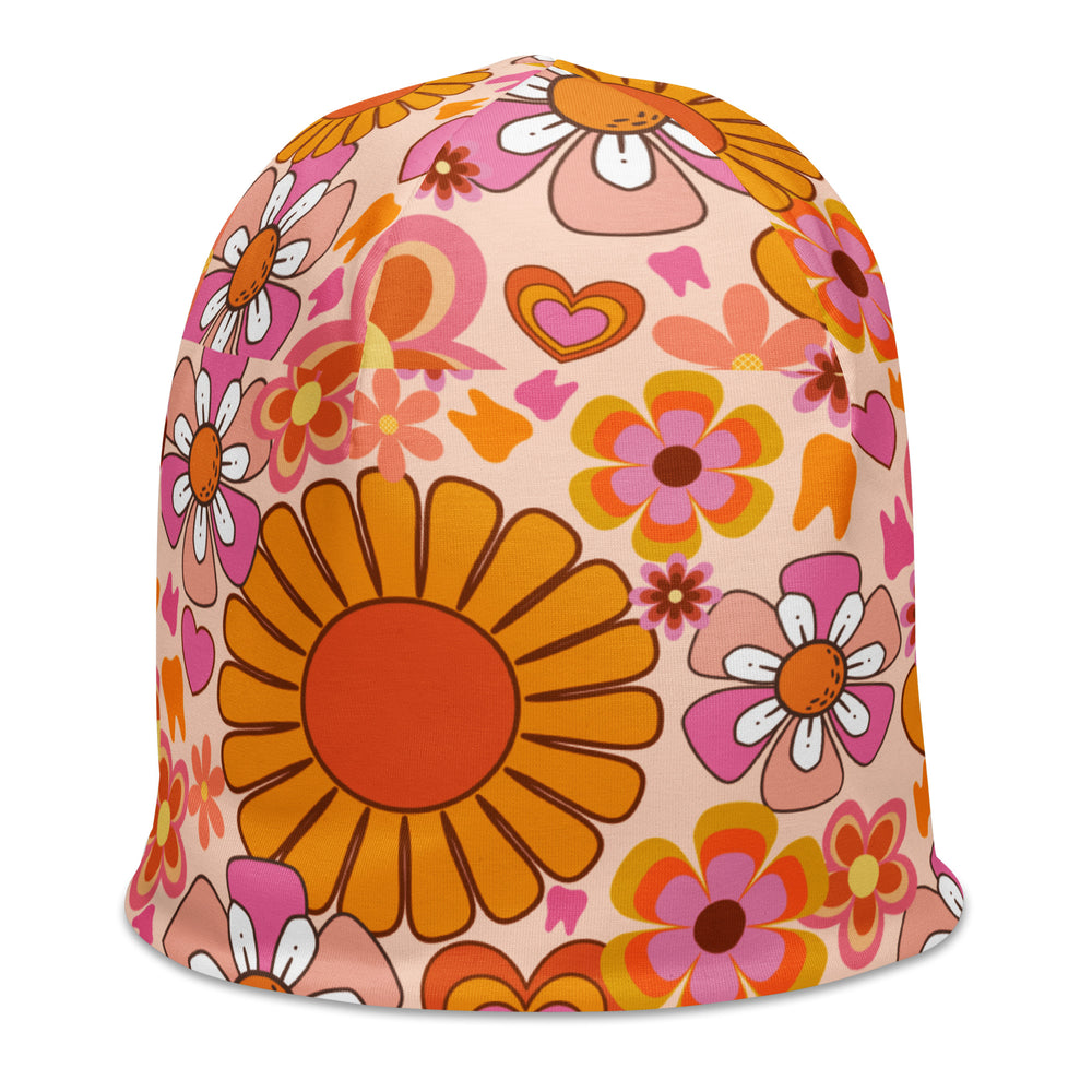 
            
                Load image into Gallery viewer, Toothy Retro Fall All-Over Print Beanie- Nude
            
        
