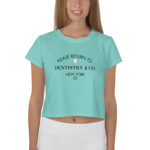 Please Return To Dentistry & Co. Crop Tee