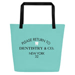 Return To Dentistry & Co. All-Over Print Large Tote Bag