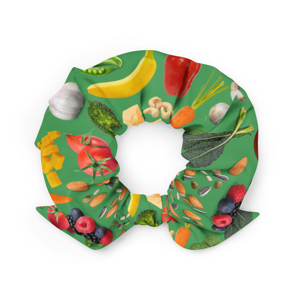 All Good Food Recycled Scrunchie- Green