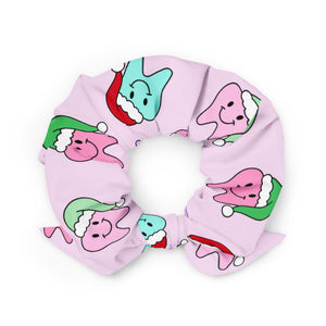 
            
                Load image into Gallery viewer, Santa Happy Tooth Recycled Scrunchie
            
        