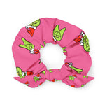 He's a Mean One Tooth Pink Recycled Scrunchie