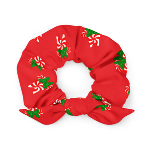 Minnie Peppermint Tooth Recycled Scrunchie- Red