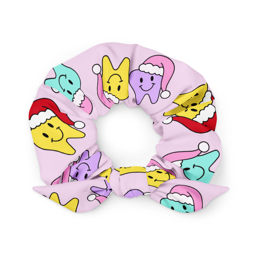 Santa Happy Tooth Recycled Scrunchie