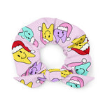 Santa Happy Tooth Recycled Scrunchie