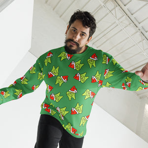 
            
                Load image into Gallery viewer, He&amp;#39;s a Mean One Tooth All Over Print Sweatshirt
            
        