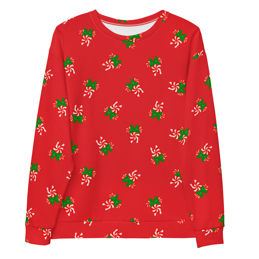 
            
                Load image into Gallery viewer, Minnie Peppermint Tooth Sweatshirt- Red
            
        