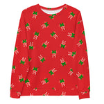 Minny Character Peppermint Tooth Sweatshirt- Red