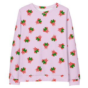 Minny Character Peppermint Tooth Sweatshirt- Light Pink