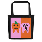 Jack-o'-lantern Tooth and Scream Ghostface Tooth Tote bag