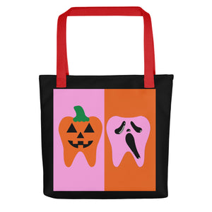 
            
                Load image into Gallery viewer, Jack-o&amp;#39;-lantern Tooth and Scream Ghostface Tooth Tote bag
            
        