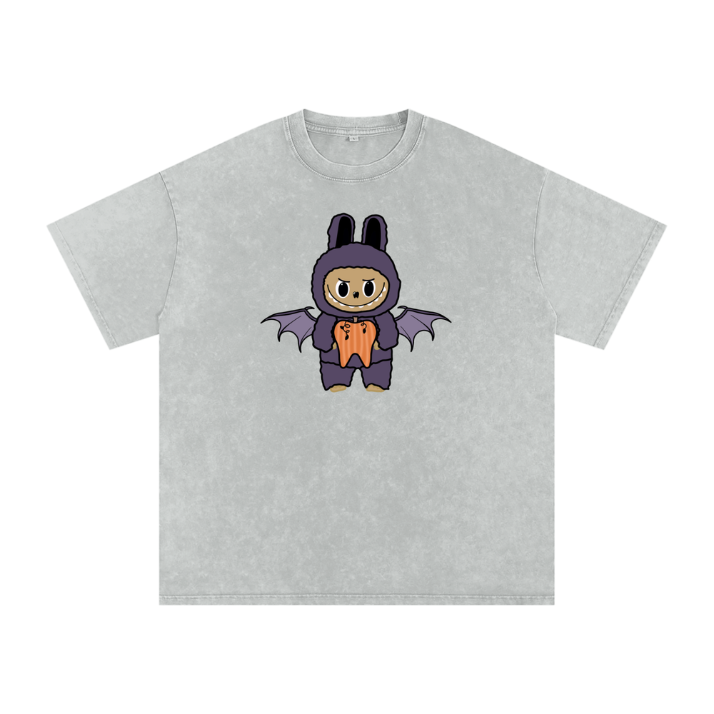 BattyBubu Snow Washed Oversized Cotton T-Shirt