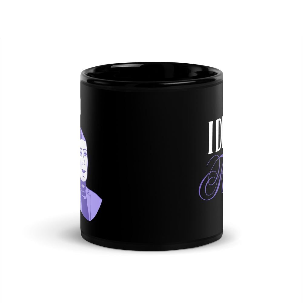 I Did It First, Irene Newman Black Glossy Mug