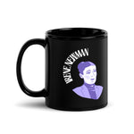 I Did It First, Irene Newman Black Glossy Mug