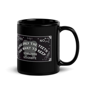 Ouija Floss Black Glossy Mug