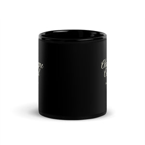 Champagne Cowgirl Black Glossy Mug