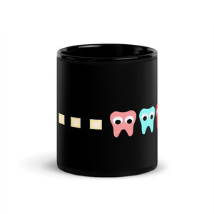
            
                Load image into Gallery viewer, PAC Man Tooth Black Glossy Mug
            
        